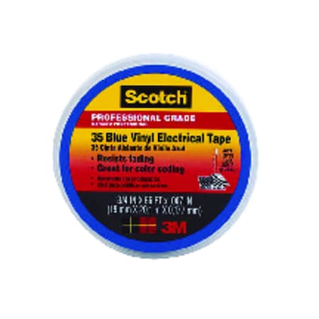 Scotch 3M 3/4 in. W X 66 ft. L Blue Vinyl Electrical Tape 10836-DL-10